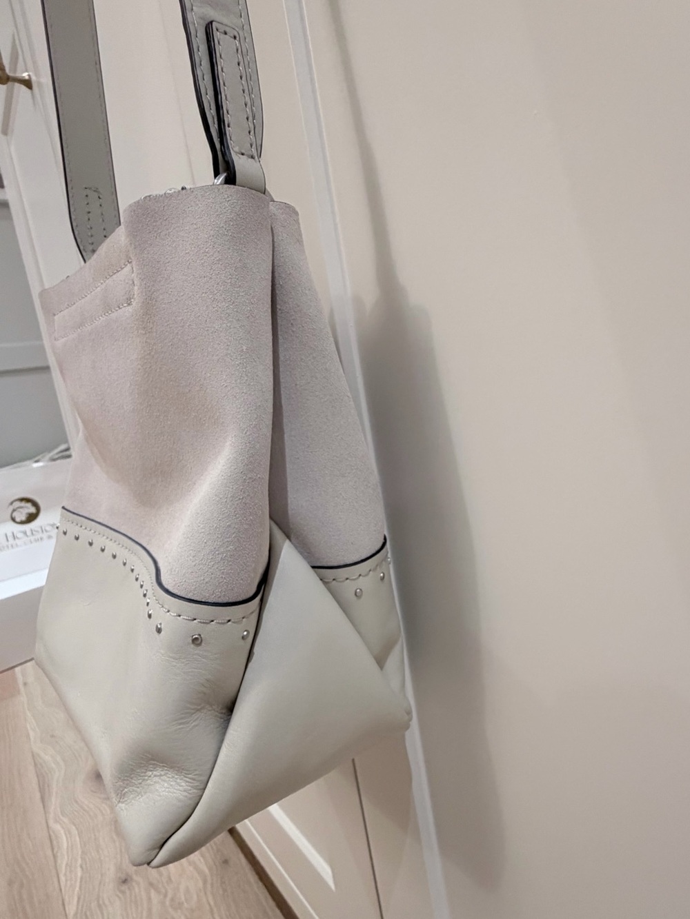 Rag & Bone Cream Leather and suede Crossbody Bag - Picture 12 of 14